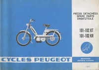 catalogue de pièces détachées mobylette peugeot 101 102 KT KR